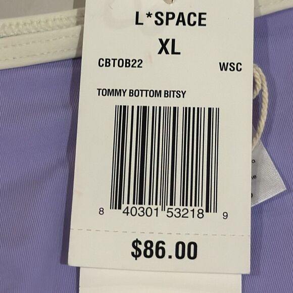 L SPACE WOMEN’S BATHING SUIT BOTTOM IN PURPLE & WHITE(other colors too show pic) - Picture 8 of 8